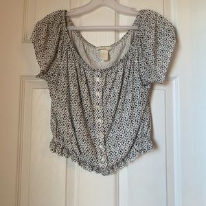 H&M Black & White Crop Top